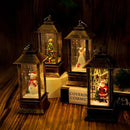 Luz Noturna Decorativa Natalina com Papai Noel e Boneco de Neve