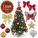 Kit Completo de Árvore de Natal 1,5m com 84 Enfeites